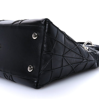 Christian Dior Lambskin Cannage Medium Granville Tote Black 10 of 10
