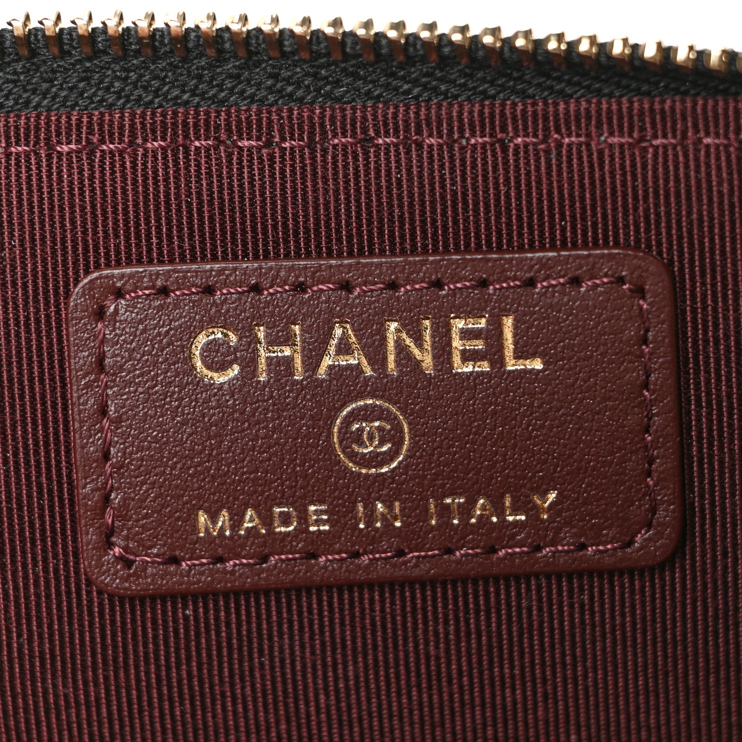 Chanel Caviar Quilted Zip Card Holder Wallet Black 6 of 9