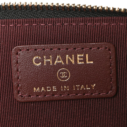 Chanel Caviar Quilted Zip Card Holder Wallet Black 6 of 9