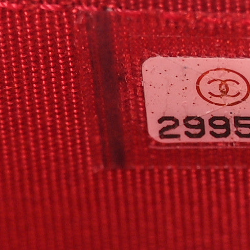 Chanel Caviar Quilted Boy Wallet On Chain WOC Red 7 of 10