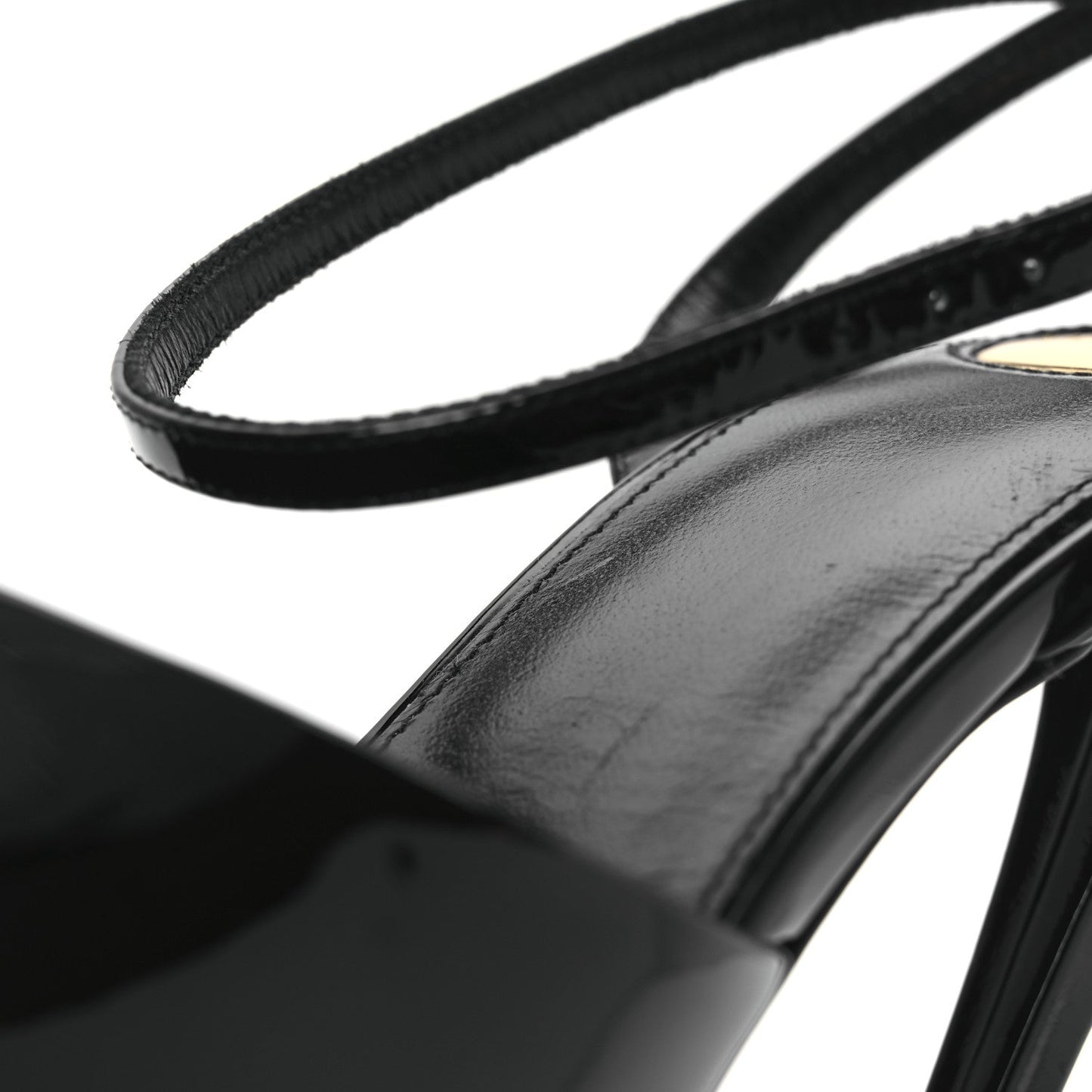 Patent Calfskin La Scandale 110 Sandals 38 Black
