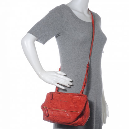Givenchy Tumbled Sheepskin Mini Pandora Bag Red 2 of 8