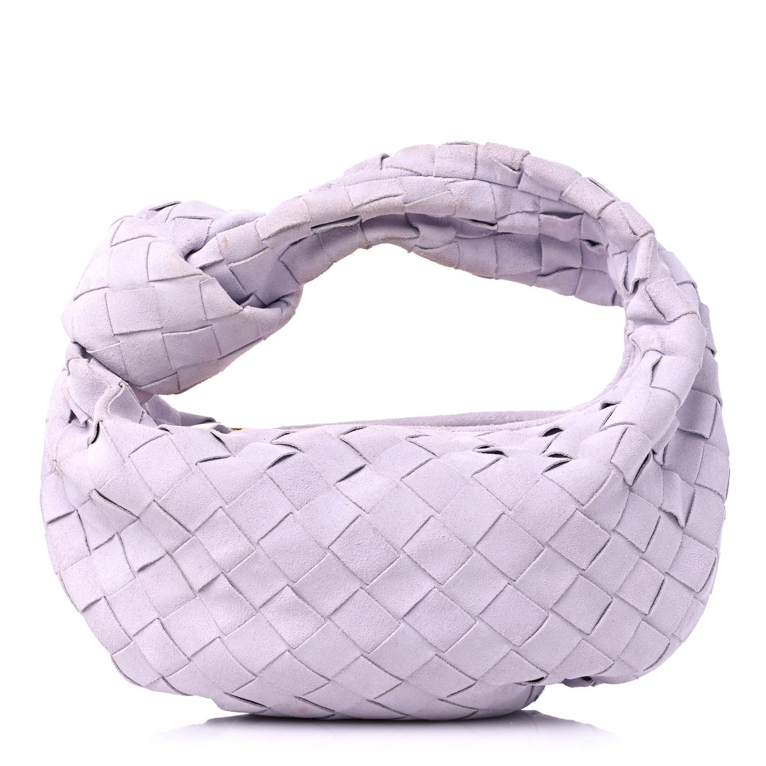 product image of BOTTEGA VENETA Suede Intrecciato Mini Jodie Mirth Washed FASHIONPHILE