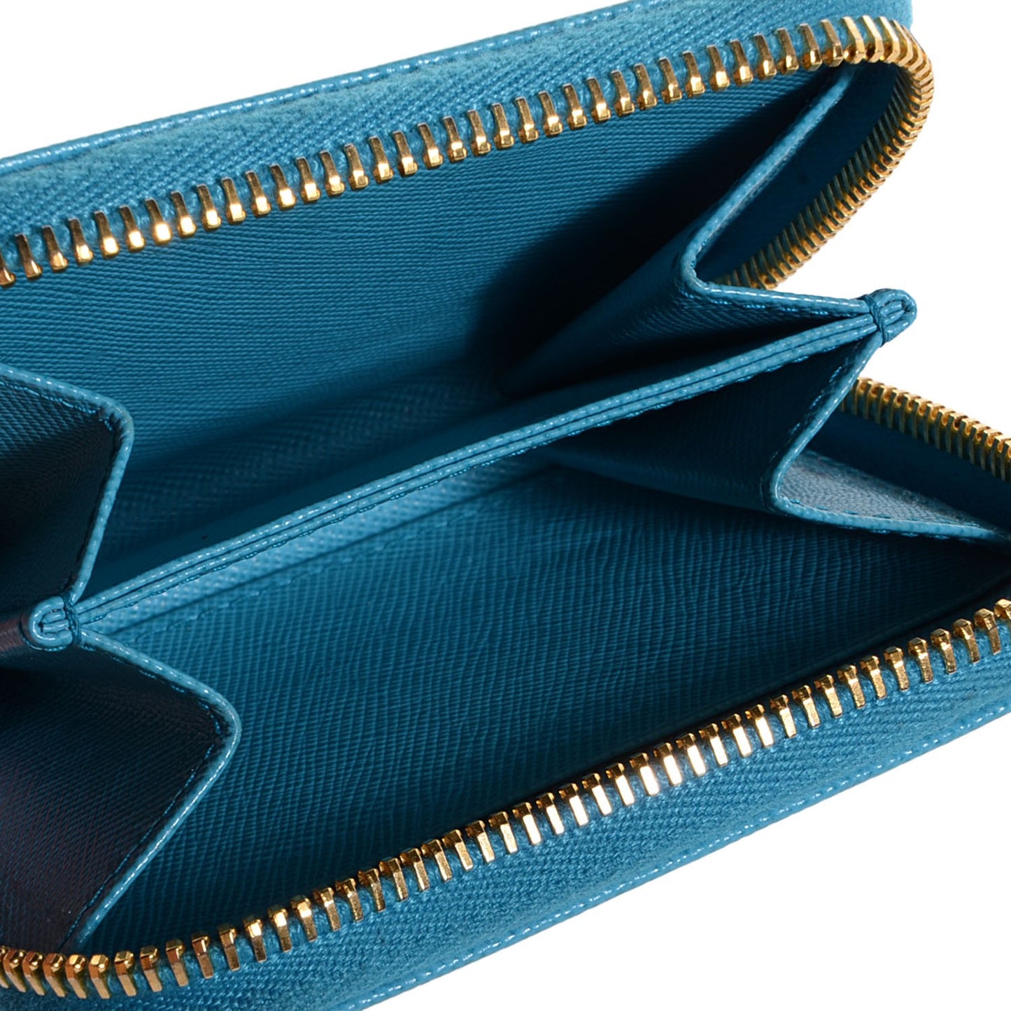 Saffiano Metal Coin Purse Turchese