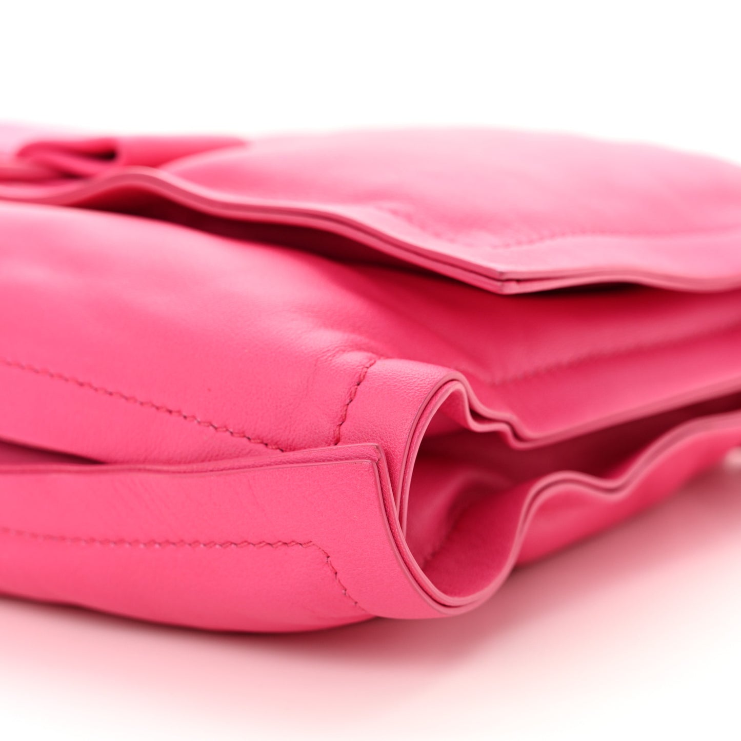 Calfskin Small Viva Bow Shoulder Bag Hot Pink