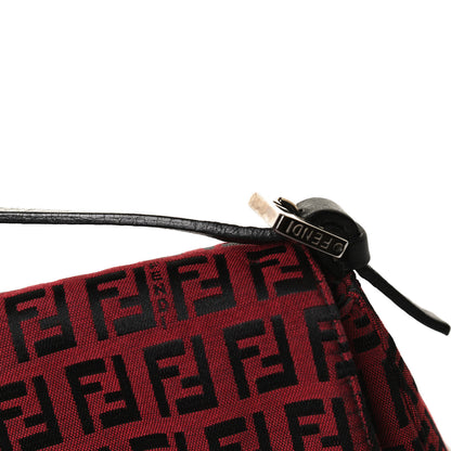 Fendi Zucchino Mini Mama Baguette Black Red 13 of 14