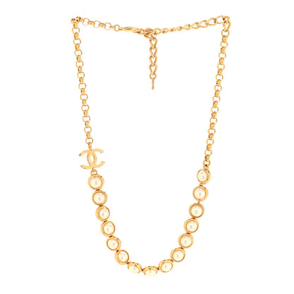Chanel Pearl CC Short Necklace Gold 3 of 4