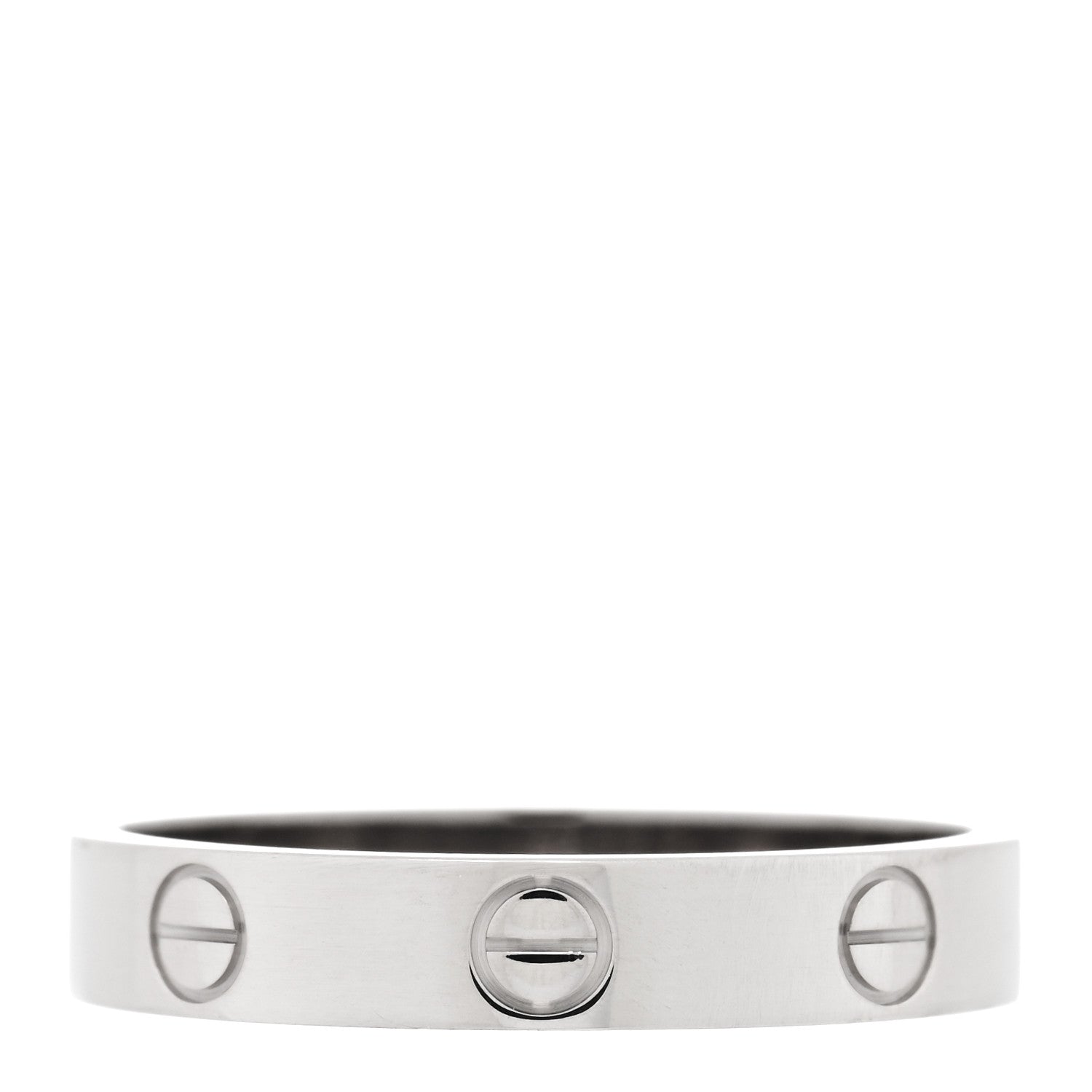 Cartier 18K White Gold 3.5mm LOVE Wedding Band Ring 57 8 3 of 4