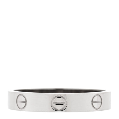 Cartier 18K White Gold 3.5mm LOVE Wedding Band Ring 57 8 3 of 4