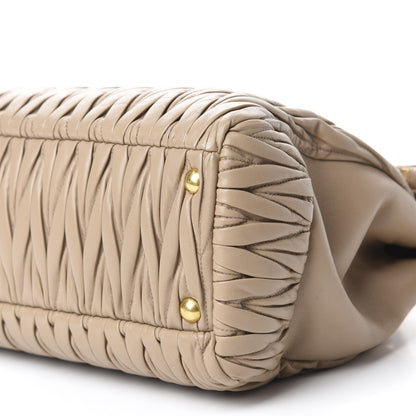 Miu Miu Nappa Matelasse Top Handle Bag Cammeo 6 of 8
