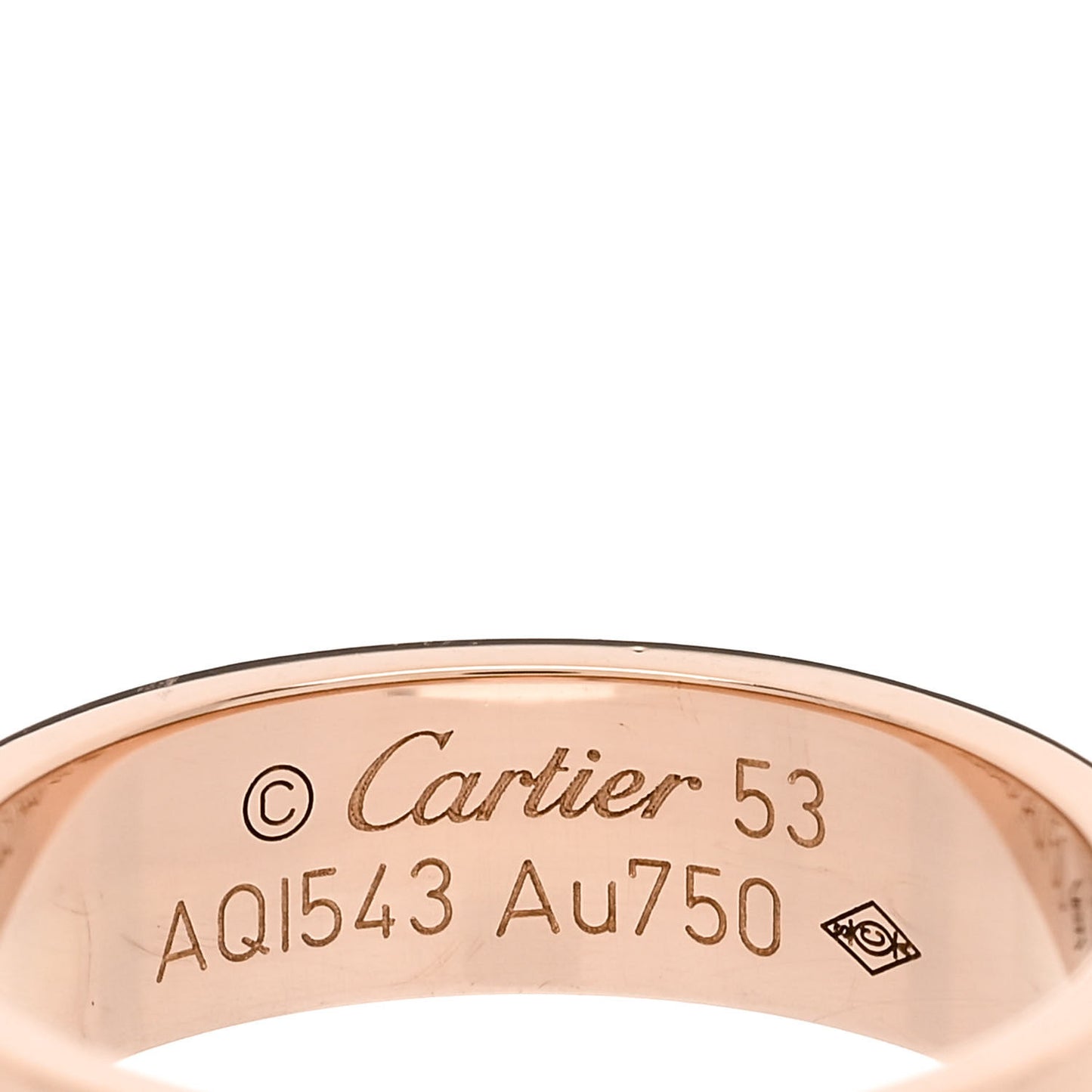 18K Pink Gold 5.5mm LOVE Ring 53 6.5