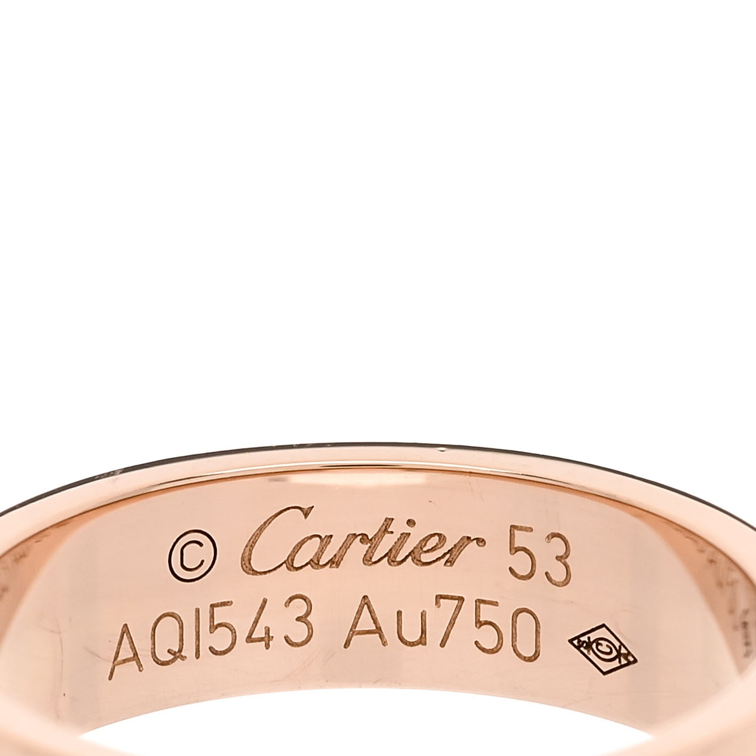 Cartier 18K Pink Gold 5.5mm LOVE Ring 53 6.5 4 of 5