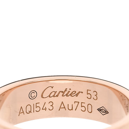 Cartier 18K Pink Gold 5.5mm LOVE Ring 53 6.5 4 of 5