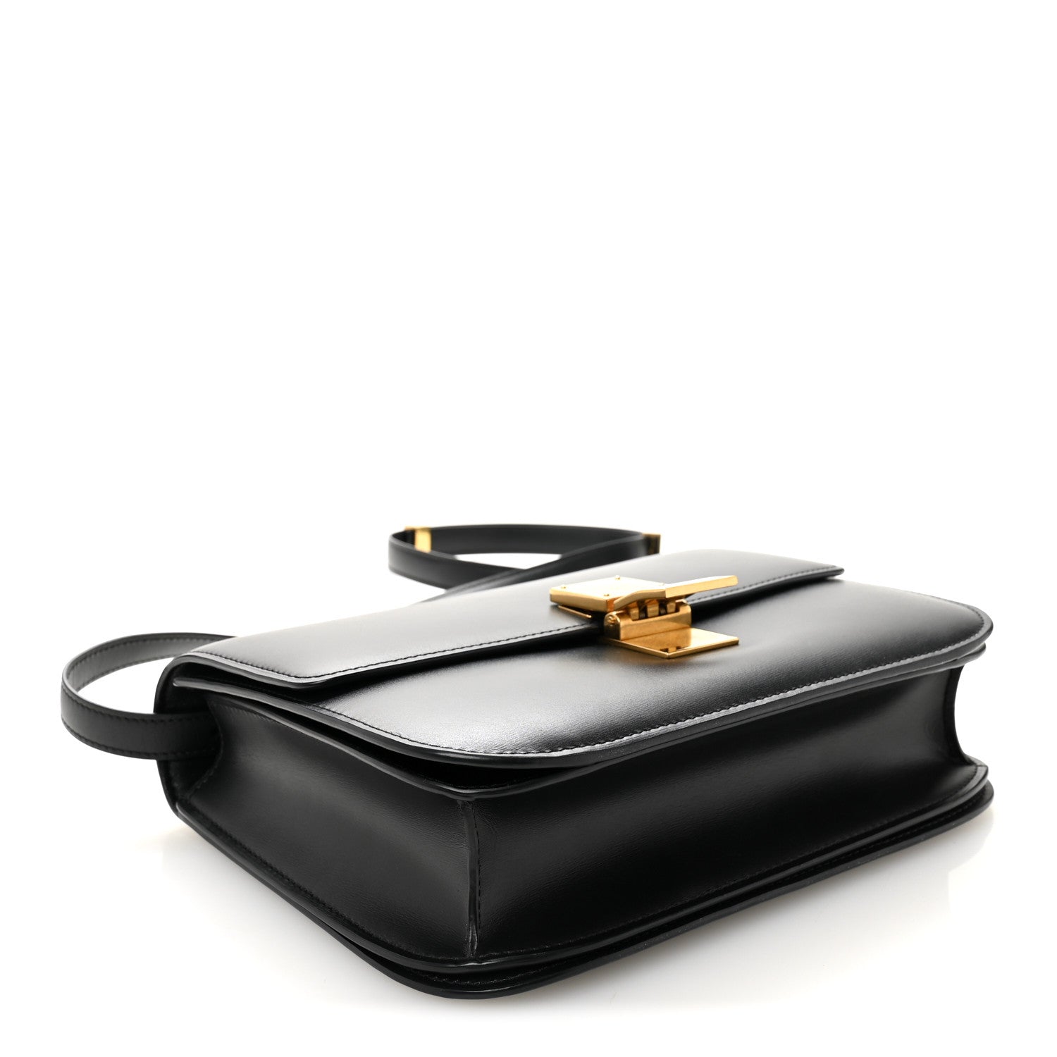 Celine Box Calfskin Medium Classic Box Flap Bag Black 1864964