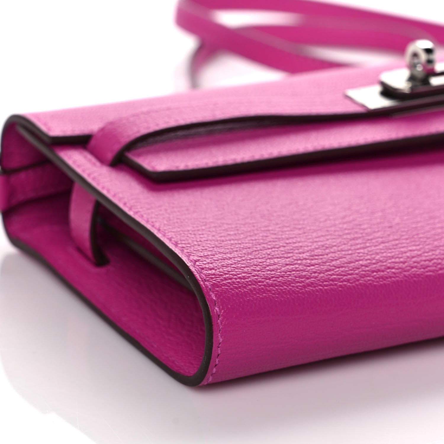 Hermes Chevre Mysore Kelly Wallet To Go Magnolia 6 of 9