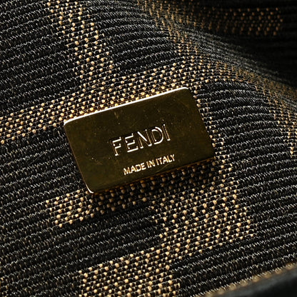 Fendi Fabric Jacquard FF 1974 Mini Baguette Tobacco Moro Black 6 of 9