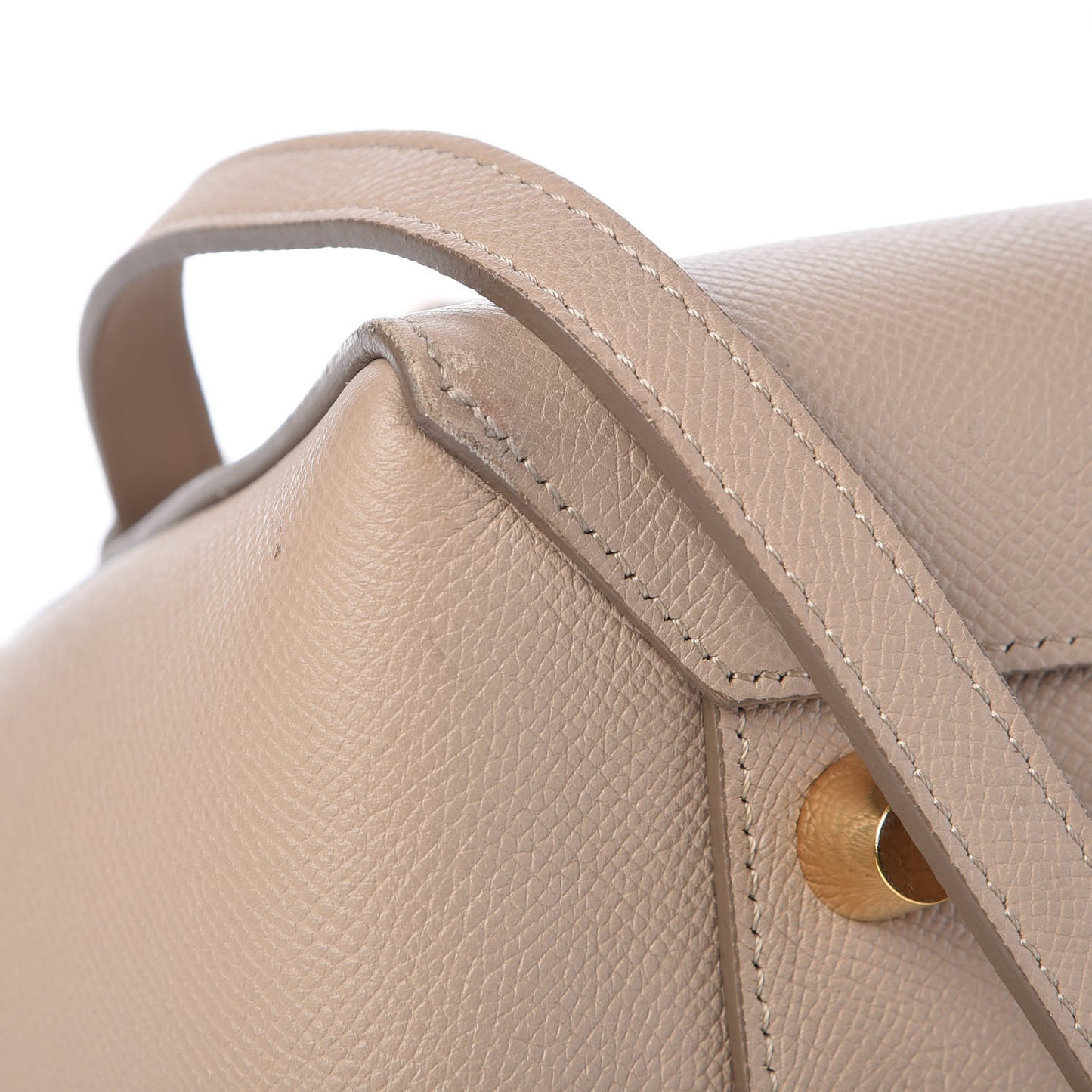 Grained Calfskin Mini Belt Bag Light Taupe
