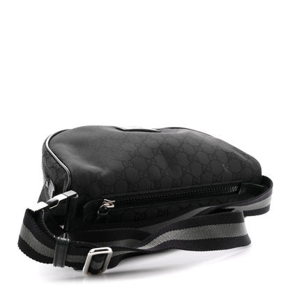 Gucci Nylon Monogram Fanny Pack Belt Bag Black 3 of 11