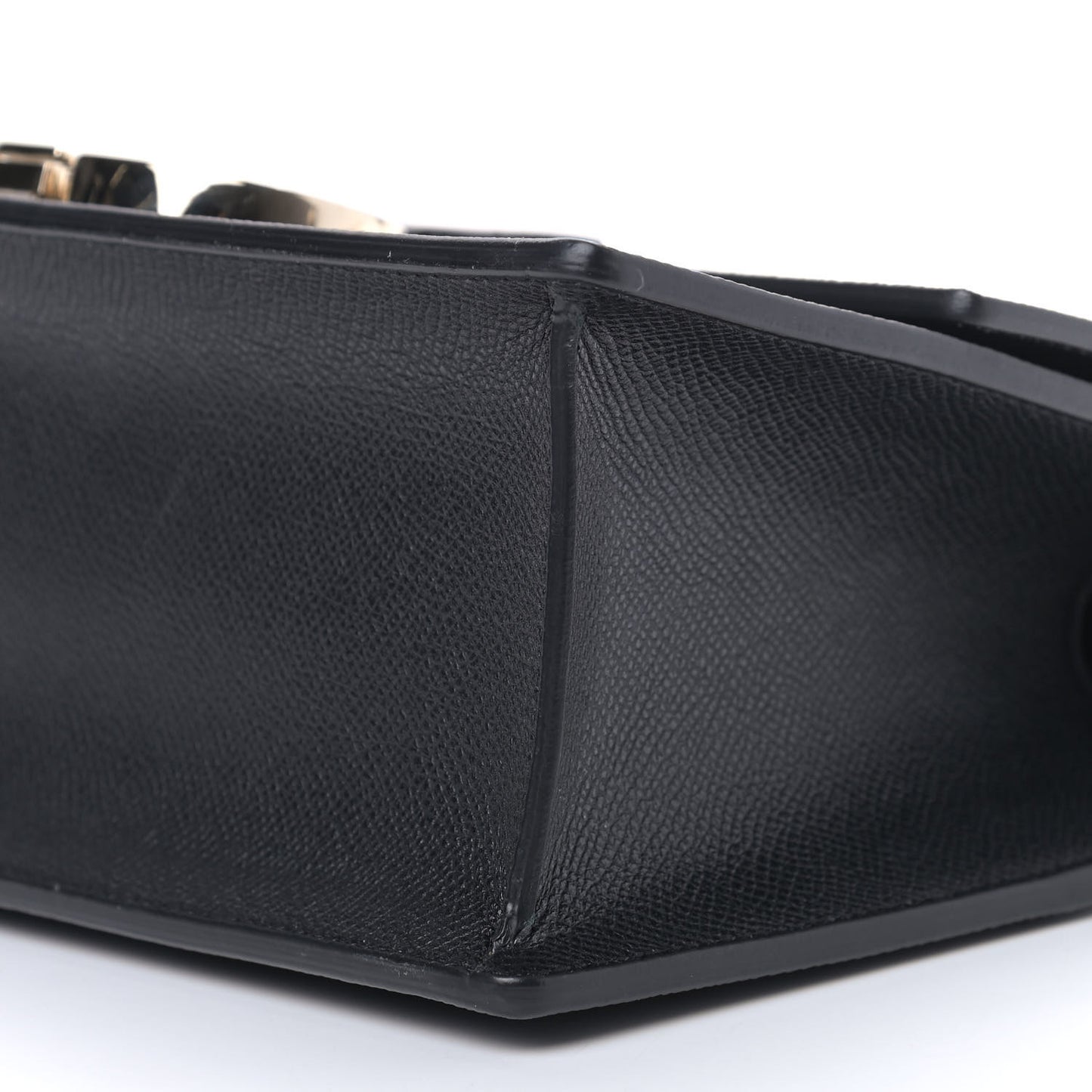 Grained Calfskin Embossed 30 Montaigne Chain Bag Black
