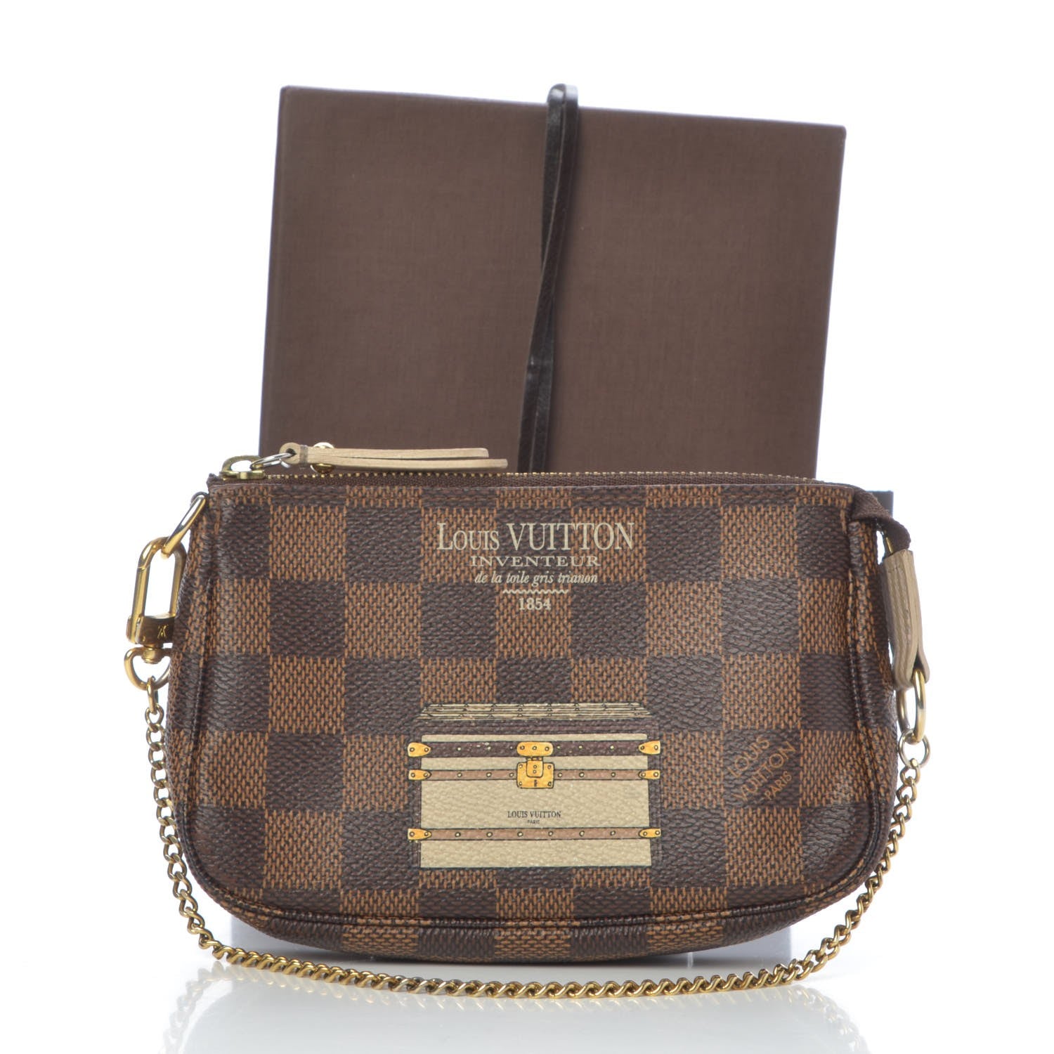 Louis Vuitton Damier Ebene Trunks and Locks Mini Pochette Accessories 9 of 9