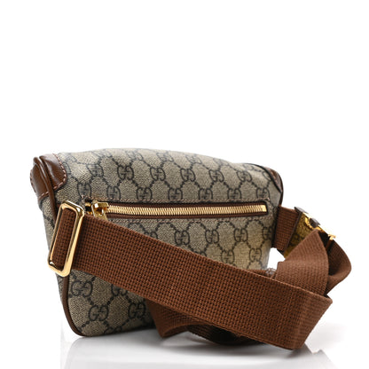 Gucci GG Supreme Monogram Textured Calfskin Retro Interlocking G Belt Bag Beige Ebony Brown Sugar 3 of 8