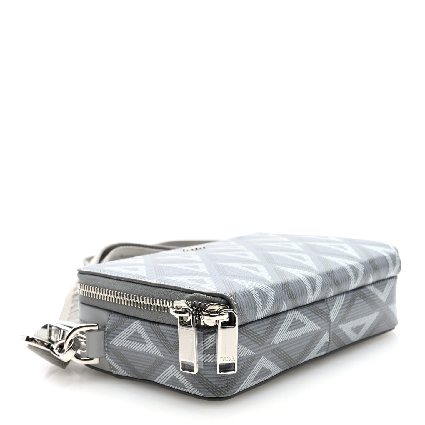 Coated Canvas CD Diamond Messenger Pouch Grey
