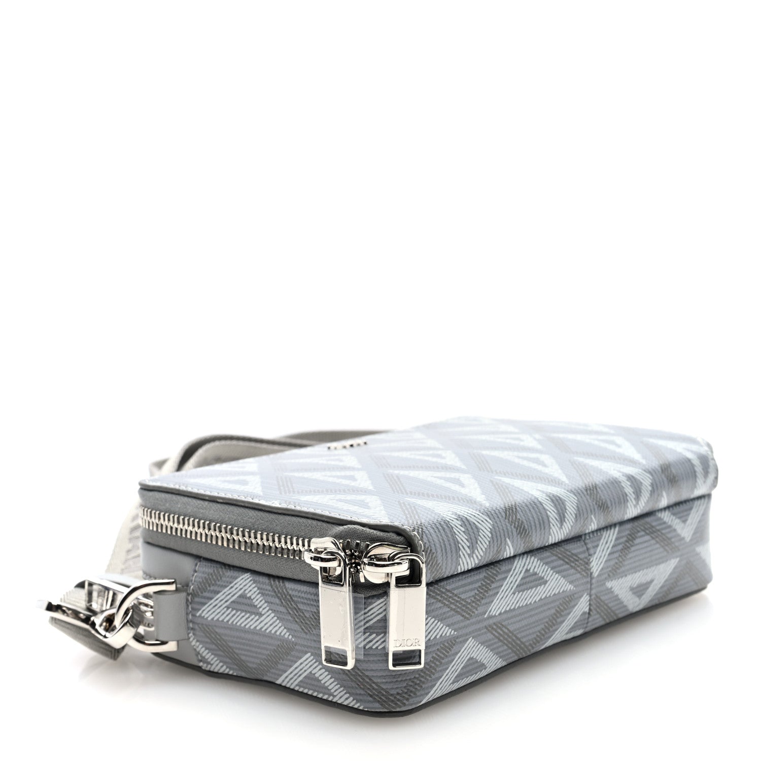 Christian Dior Coated Canvas CD Diamond Messenger Pouch Grey 4 of 10