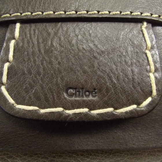 Chloe Calfskin Edith Satchel Brown 10 of 12