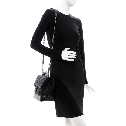 Chanel Iridescent Grained Calfskin Jumbo Globe Trotter Flap Black 2 of 7