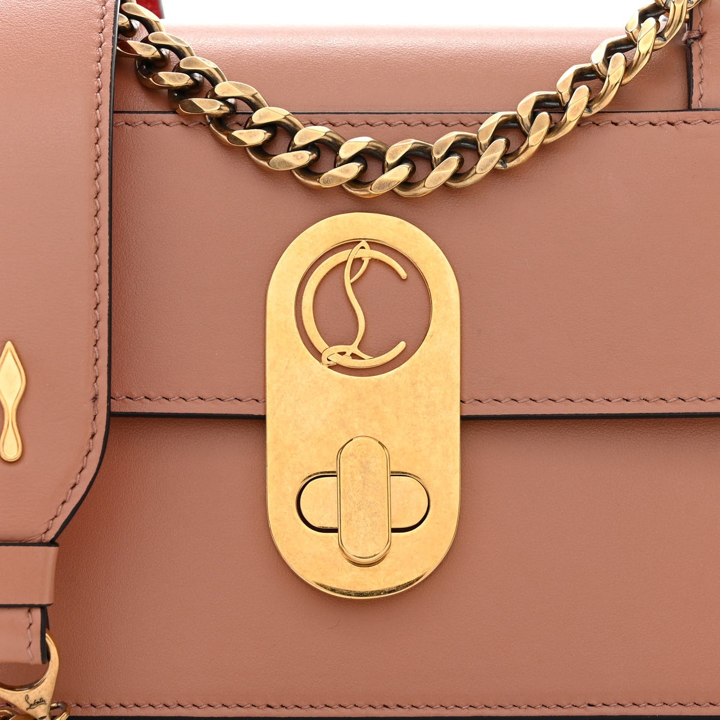 Calfskin Small Elisa Shoulder Bag Nude