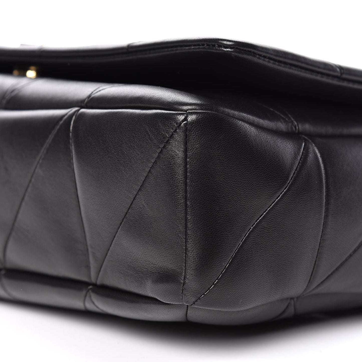 Lambskin Patchwork Monogram Large Jamie Black