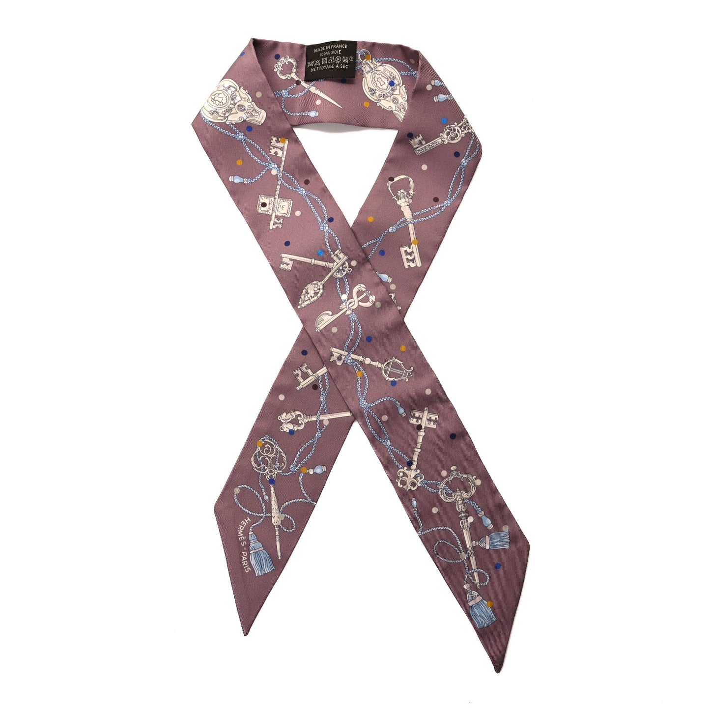 Silk Les Cles A Pois Twilly Marron Glace Gris