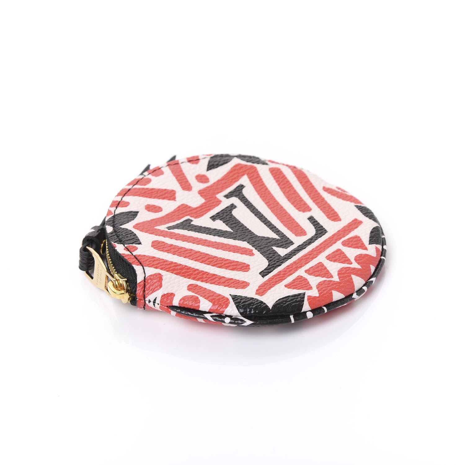 Louis Vuitton Monogram Giant Crafty Round Coin Purse Creme Rouge 5 of 7