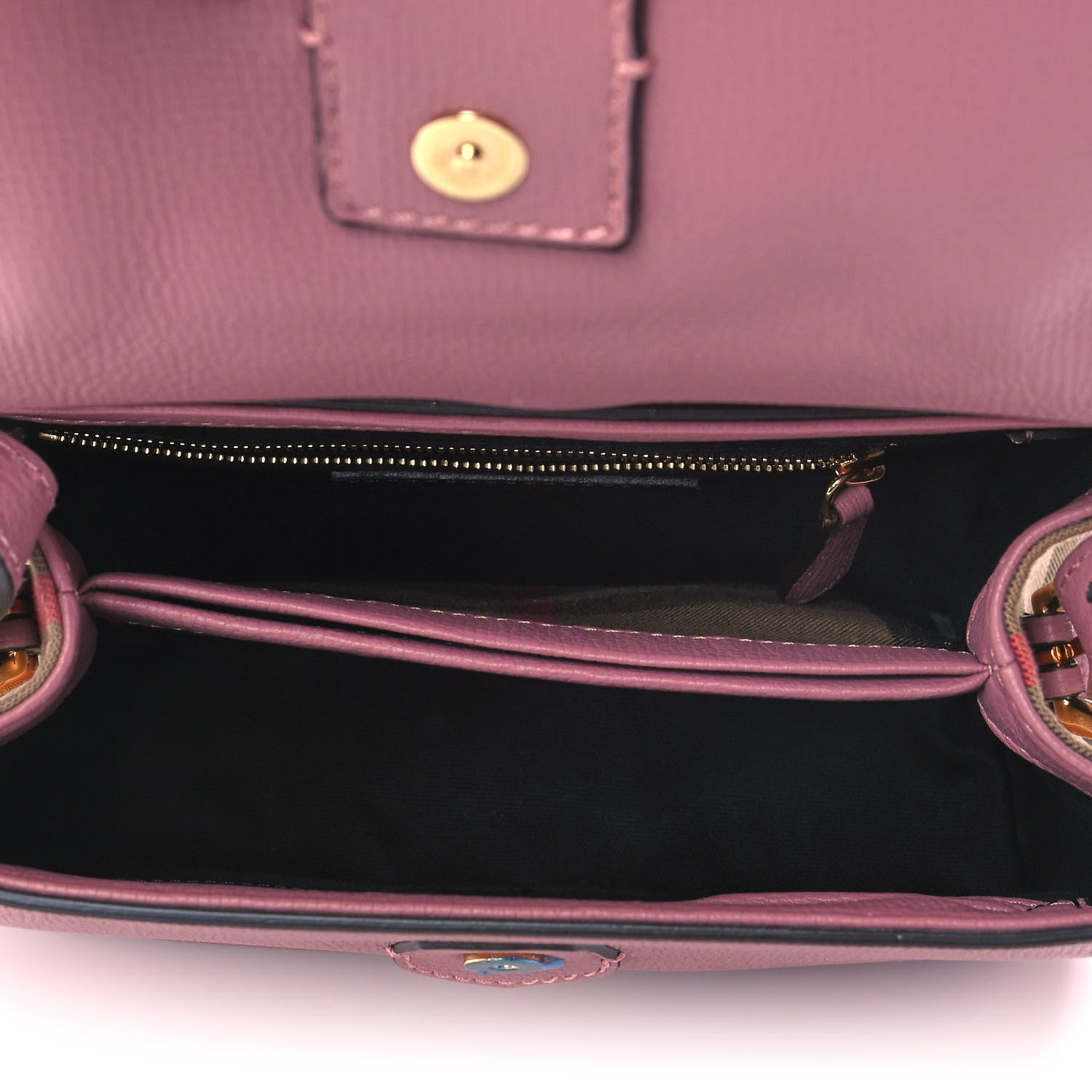 Burberry Derby Calfskin House Check Small Camberley Pink 4 of 10
