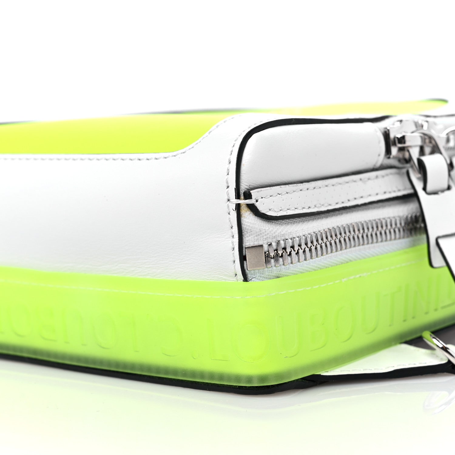 Christian Louboutin Calfskin Loubifunk Crossbody White Fluo 9 of 10
