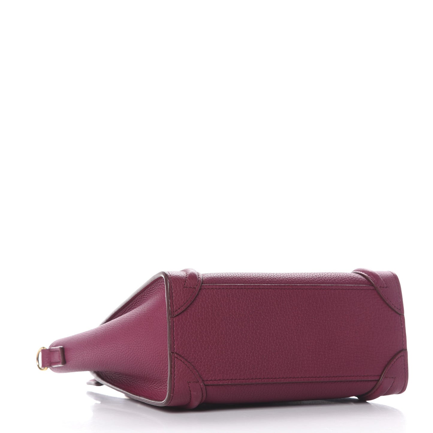 Drummed Calfskin Nano Luggage Plum