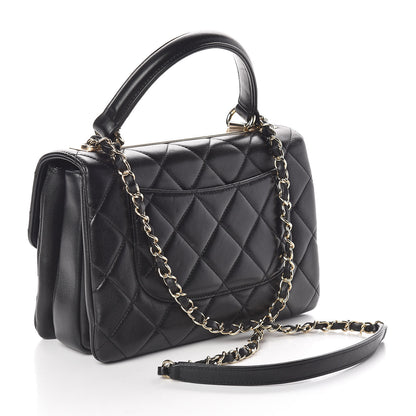 Chanel Lambskin Quilted Small Trendy CC Dual Handle Flap Bag Black 3 of 10