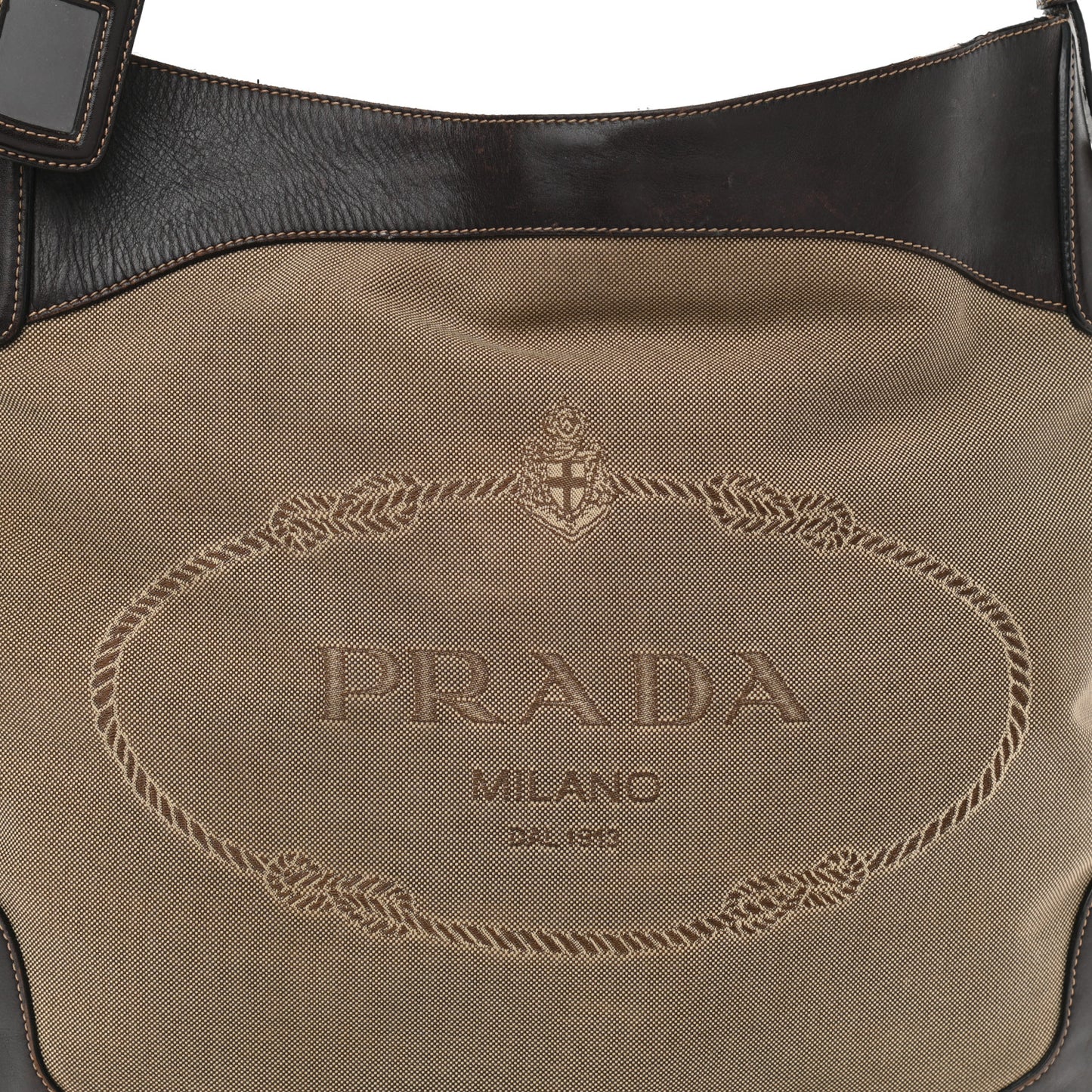 Jacquard Logo Shoulder Bag Corda Bruciato