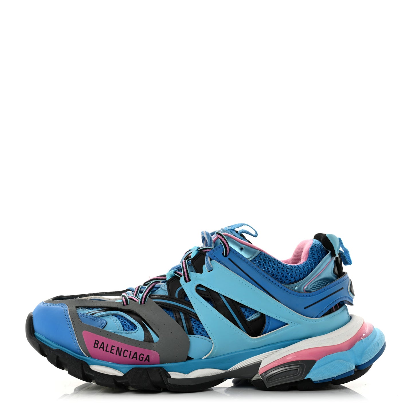 Mesh Nylon Womens Track Sneakers 40 Blue Black
