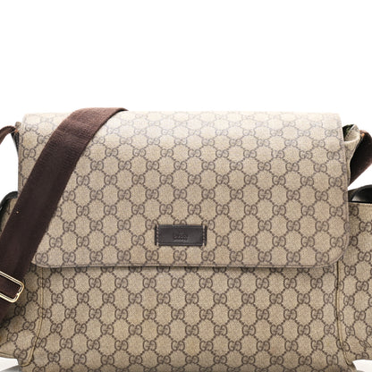 Gucci GG Plus Monogram Messenger Diaper Bag Dark Brown 8 of 12