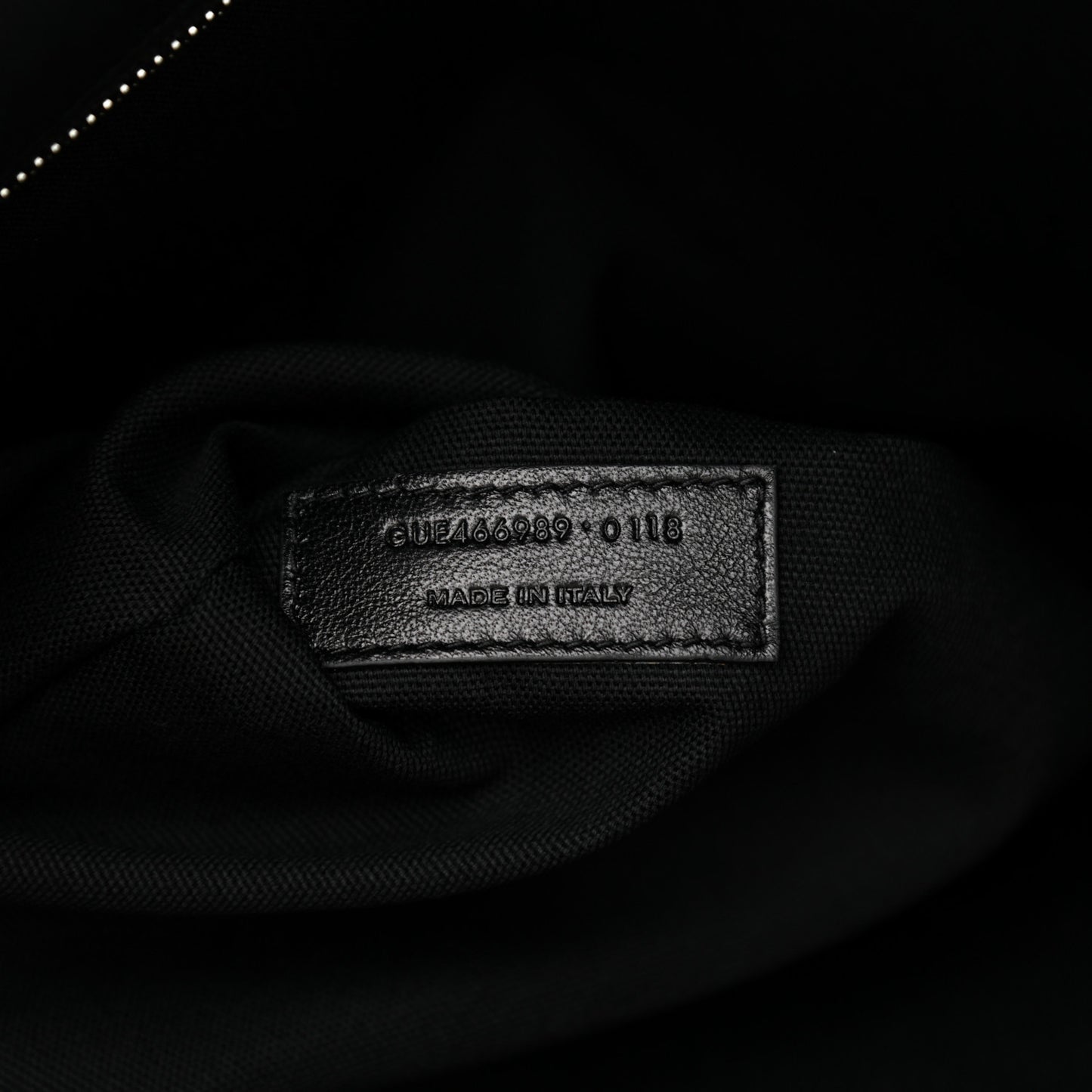 Calfskin Crocodile Embossed Large Convertible ID Bag Black