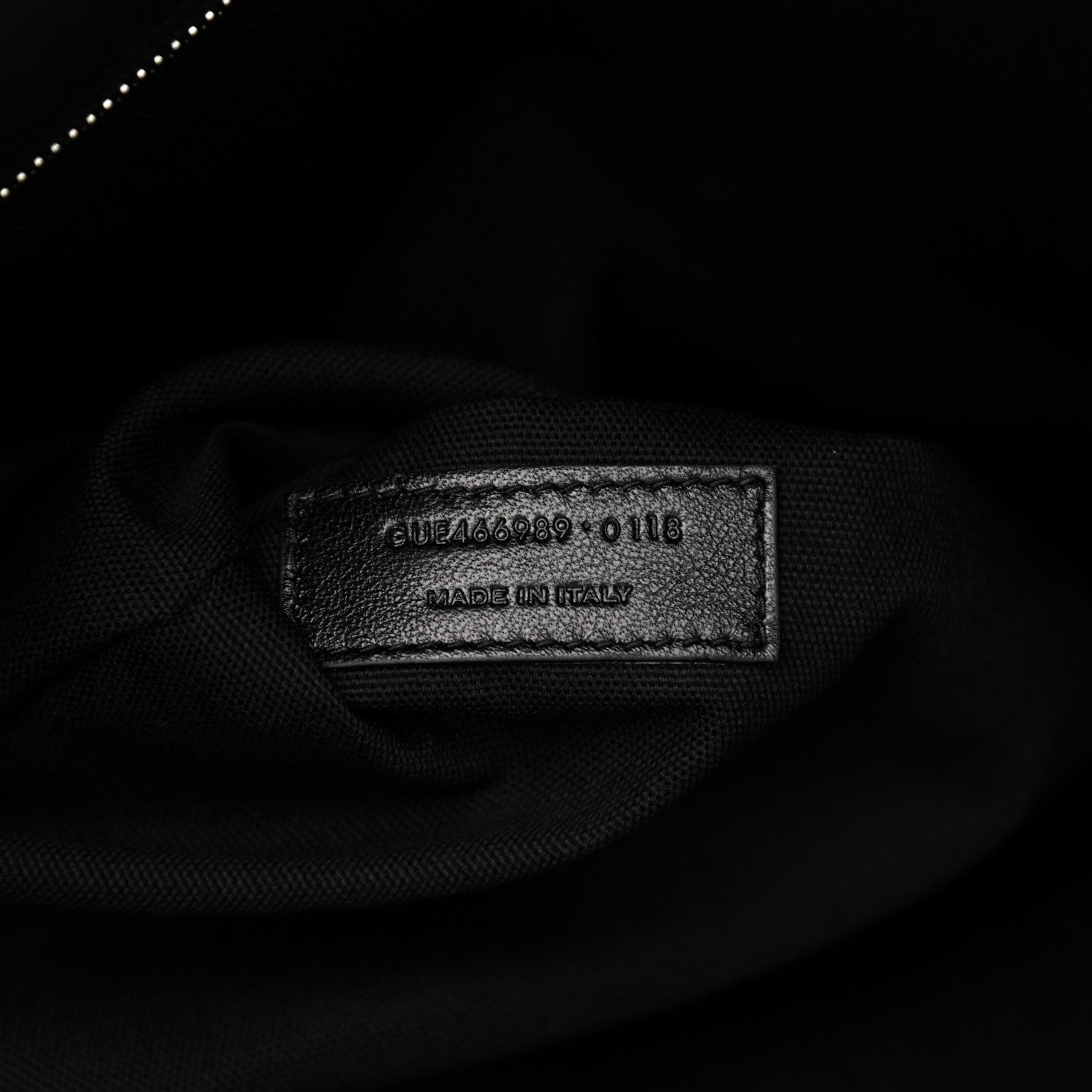 Saint Laurent Calfskin Crocodile Embossed Large Convertible ID Bag Black 7 of 10