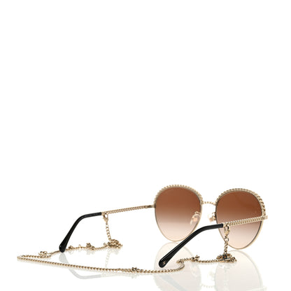 Chanel Chain Pantos Sunglasses 4242 Gold Brown 4 of 8