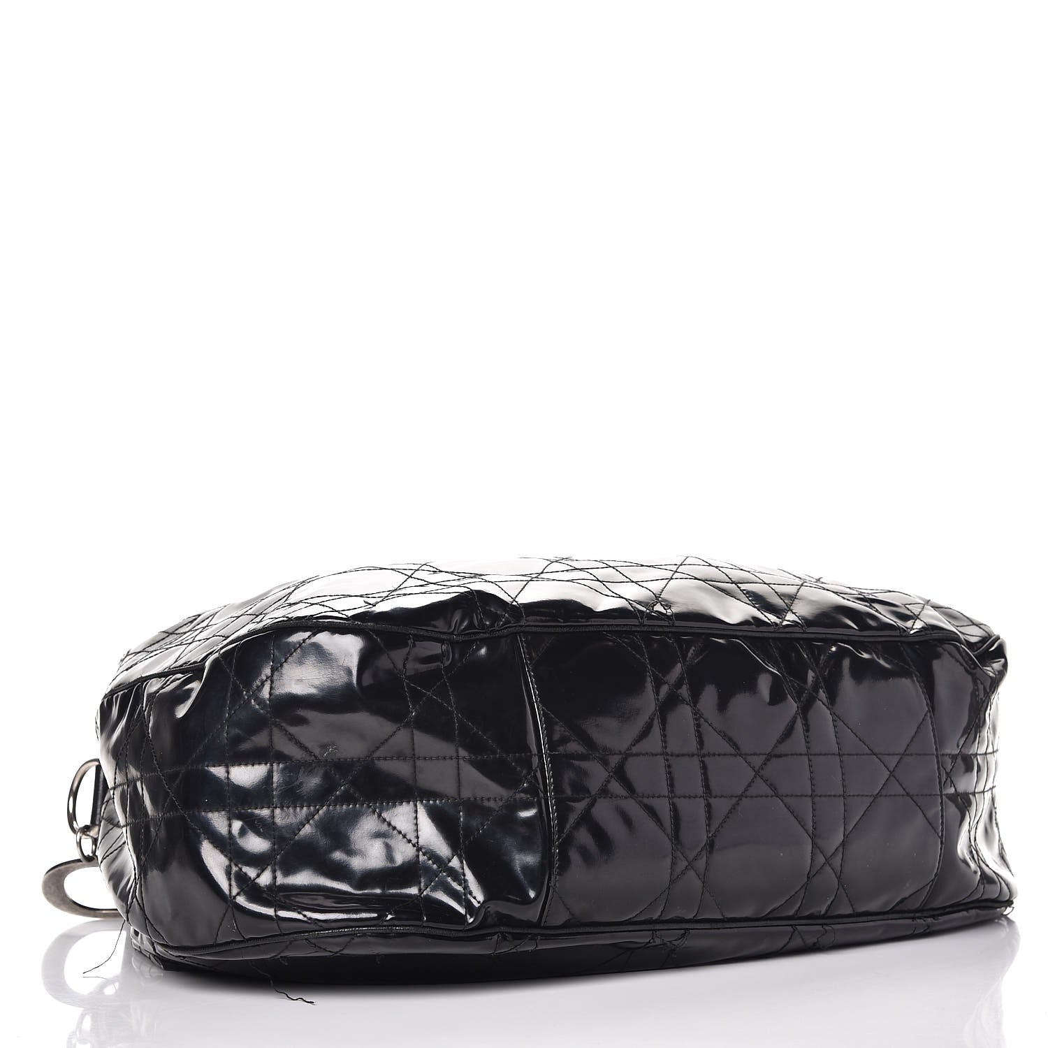 Christian Dior Vinyl Cannage Drawstring Tote Black 4 of 13