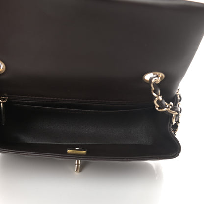 Chanel Lambskin Quilted Mini Rectangular Flap Dark Brown 5 of 12