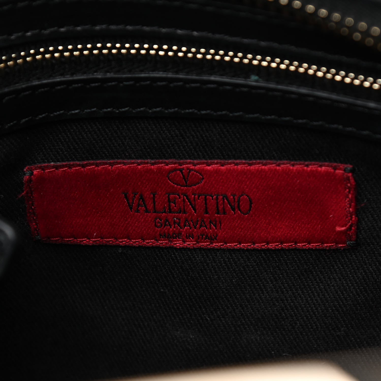 Valentino Garavani Vitello Rockstud Double Handle Tote Black 6 of 13