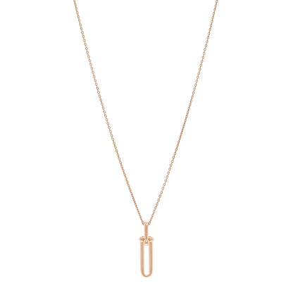 Tiffany 18K Rose Gold Hardwear Link Pendant Necklace 1 of 6