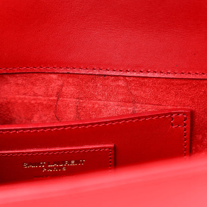 Saint Laurent Smooth Calfskin Medium Classic Monogram Kate Tassel Satchel Lipstick Red 14 of 15