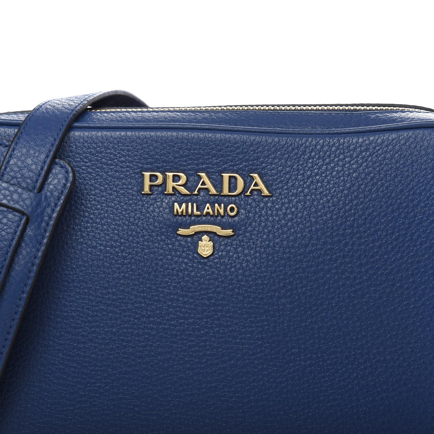 Vitello Daino Medium Double Zip Shoulder Bag Inchiostro