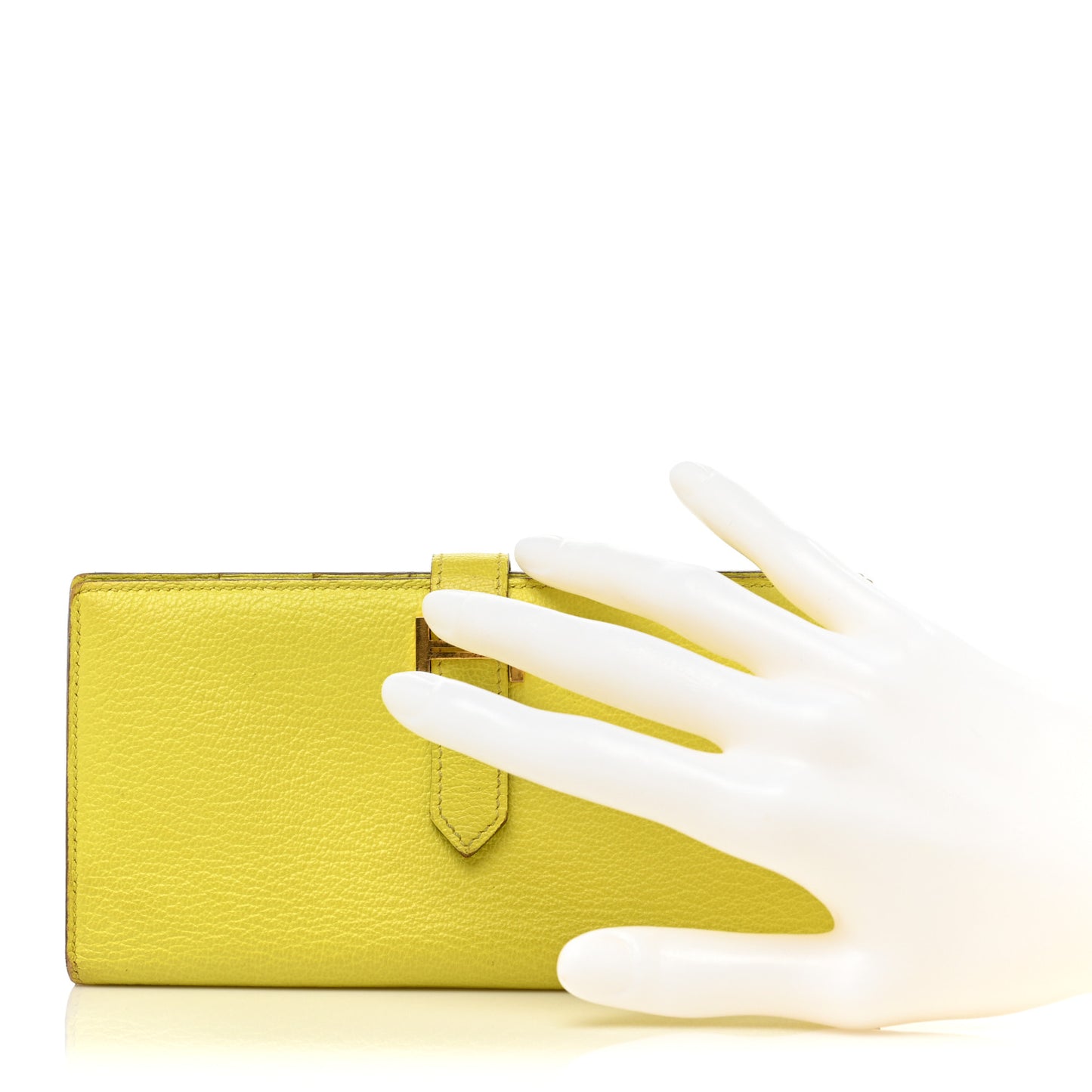 Chevre Mysore Bearn Gusset Wallet Lime